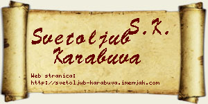 Svetoljub Karabuva vizit kartica
